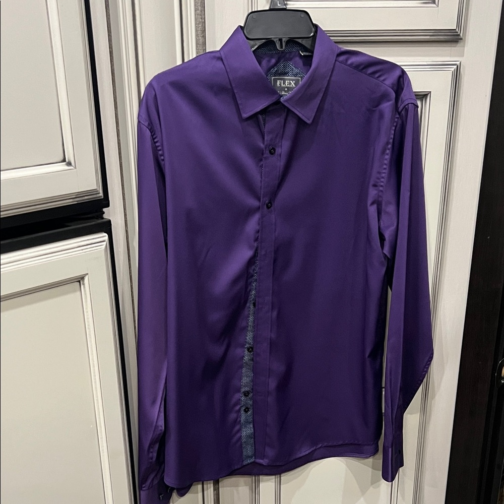Flex Men's Classic Purple Dress Shirt